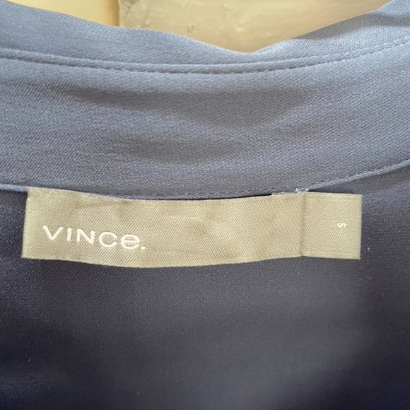 Vince Blue/Grey Silk Button Down - Picture 3 of 3